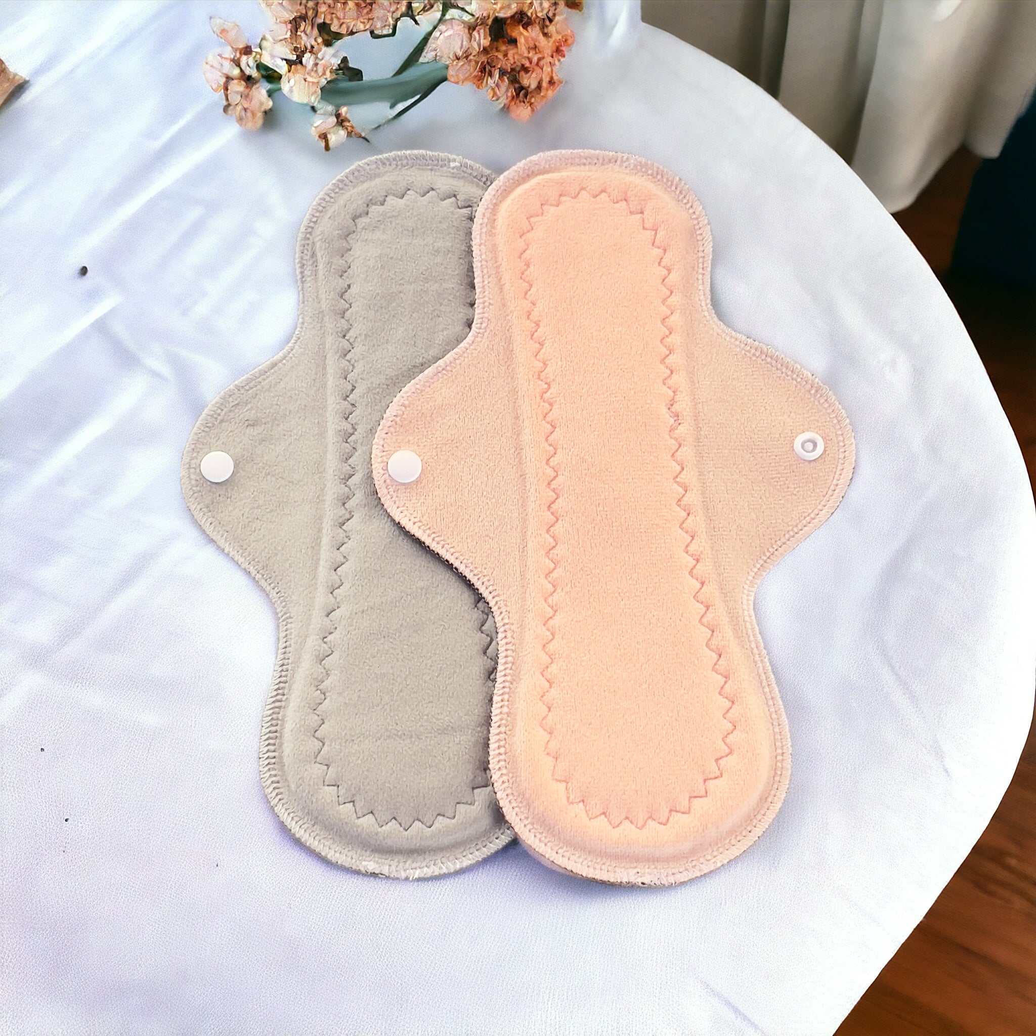 Ecopack abundante salmón gris 2 piezas minky