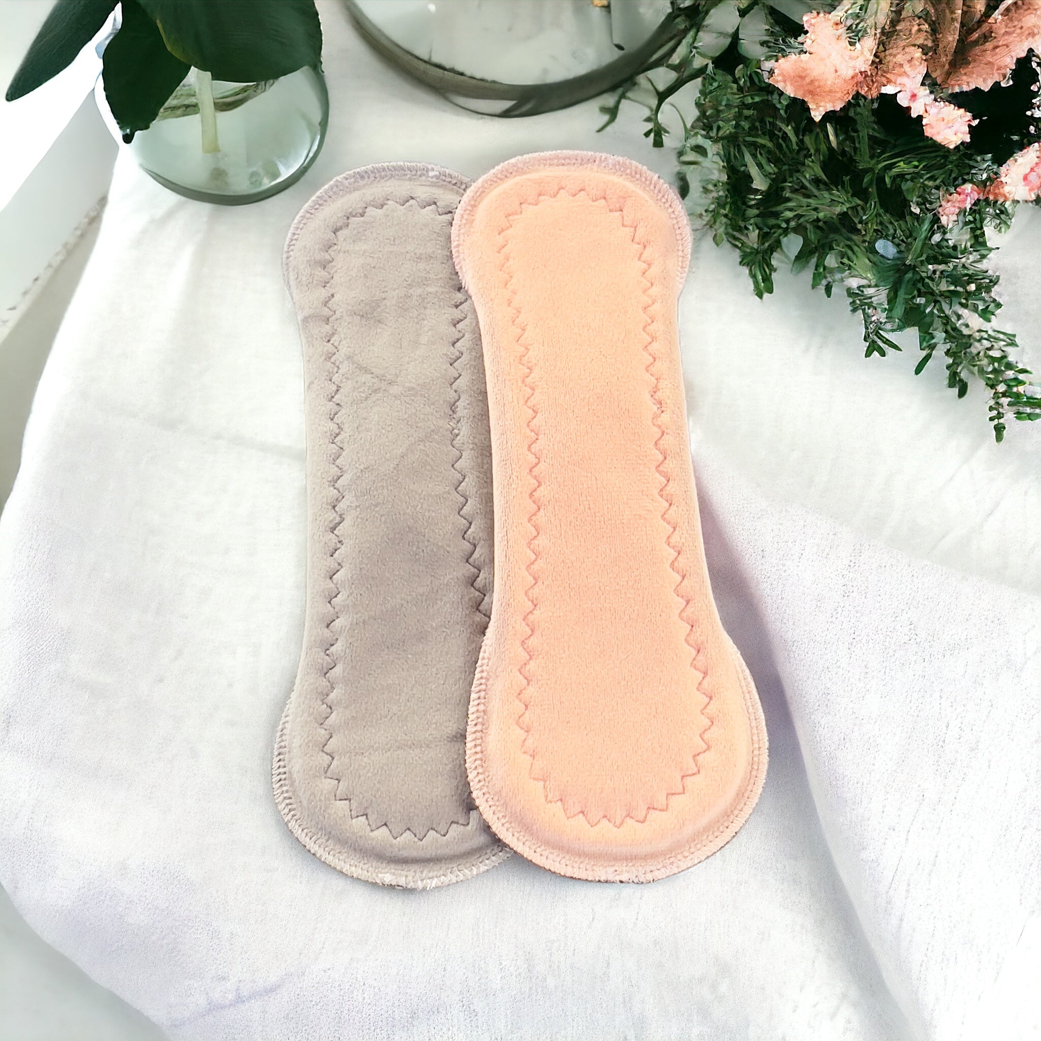 Ecopack abundante salmón gris 2 piezas minky
