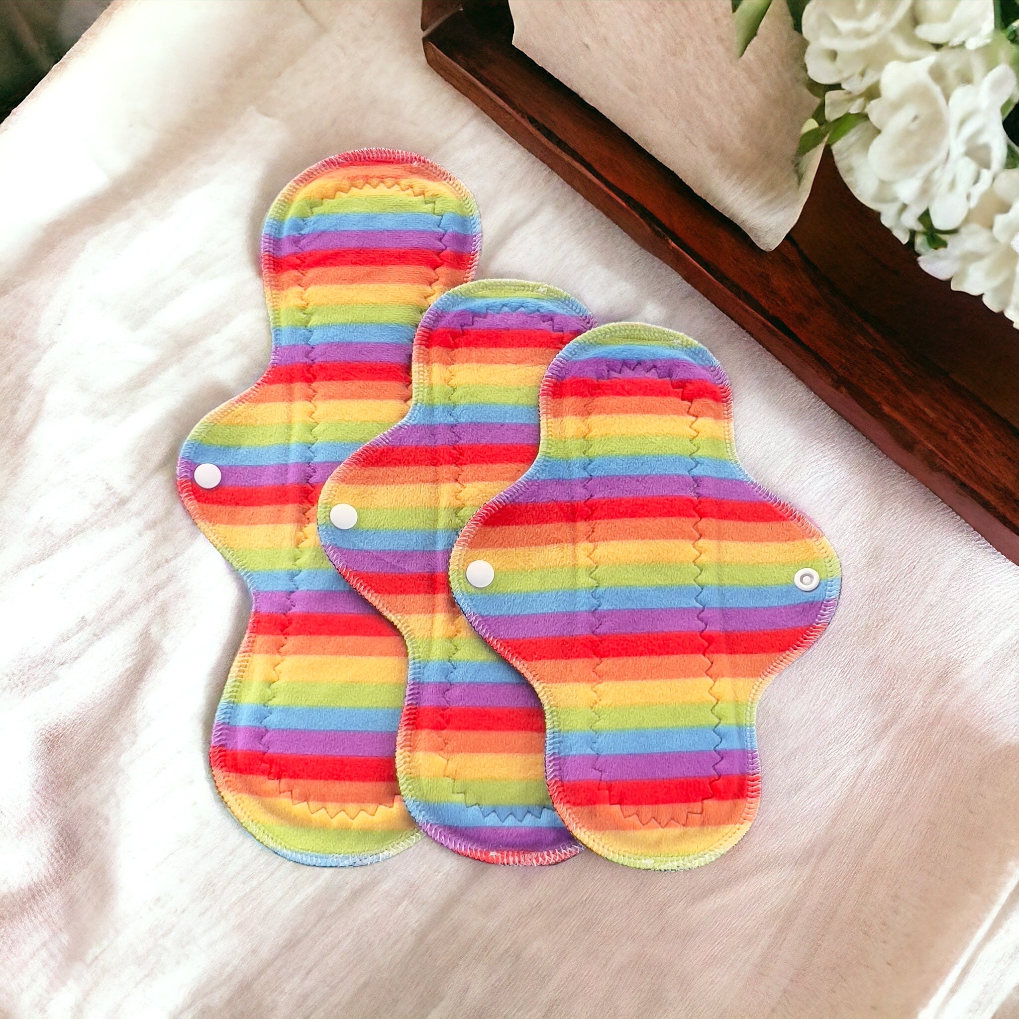 Pack prueba 3 toallas arcoiris minky