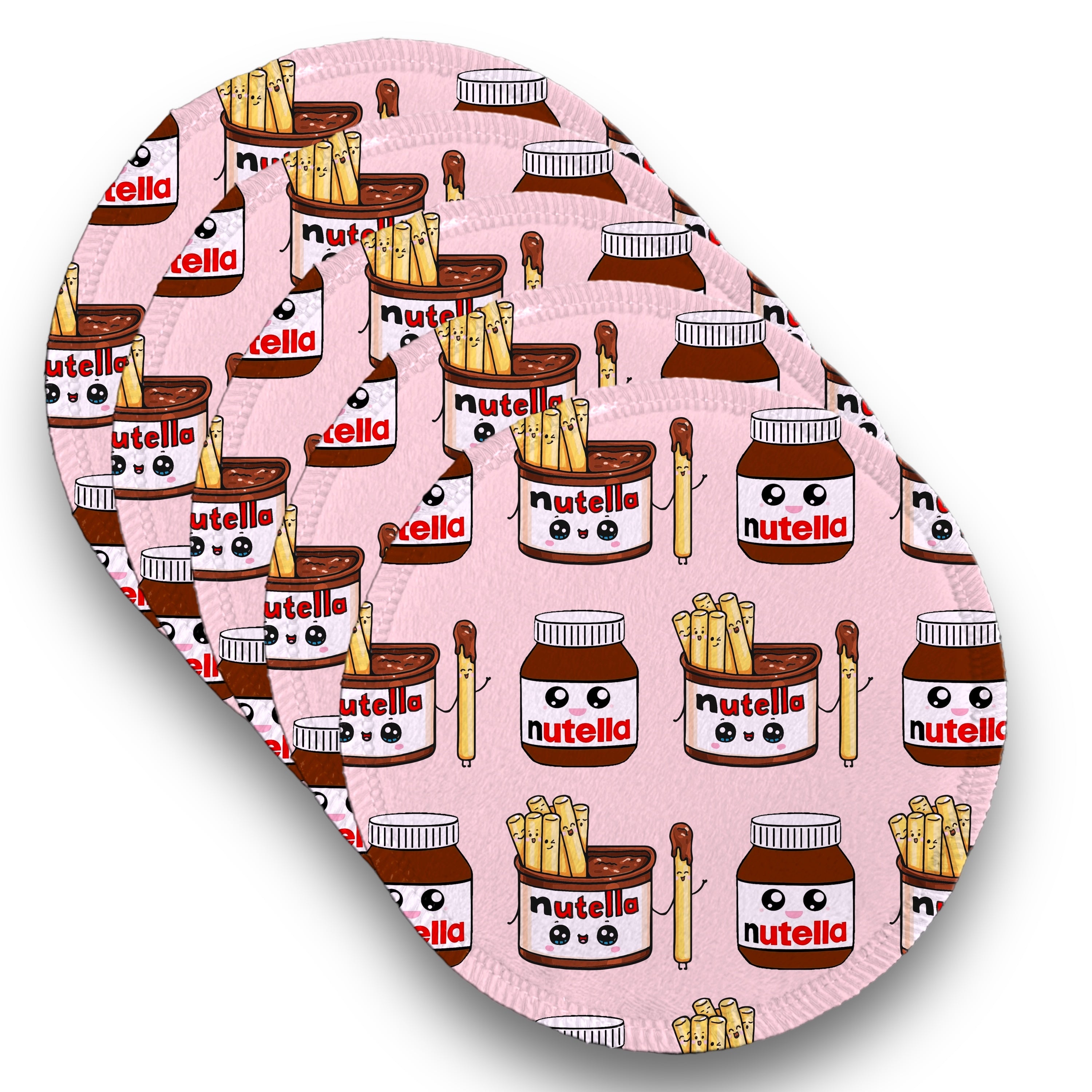 Desmaquillantes nutella pack 5 piezas 12 cms