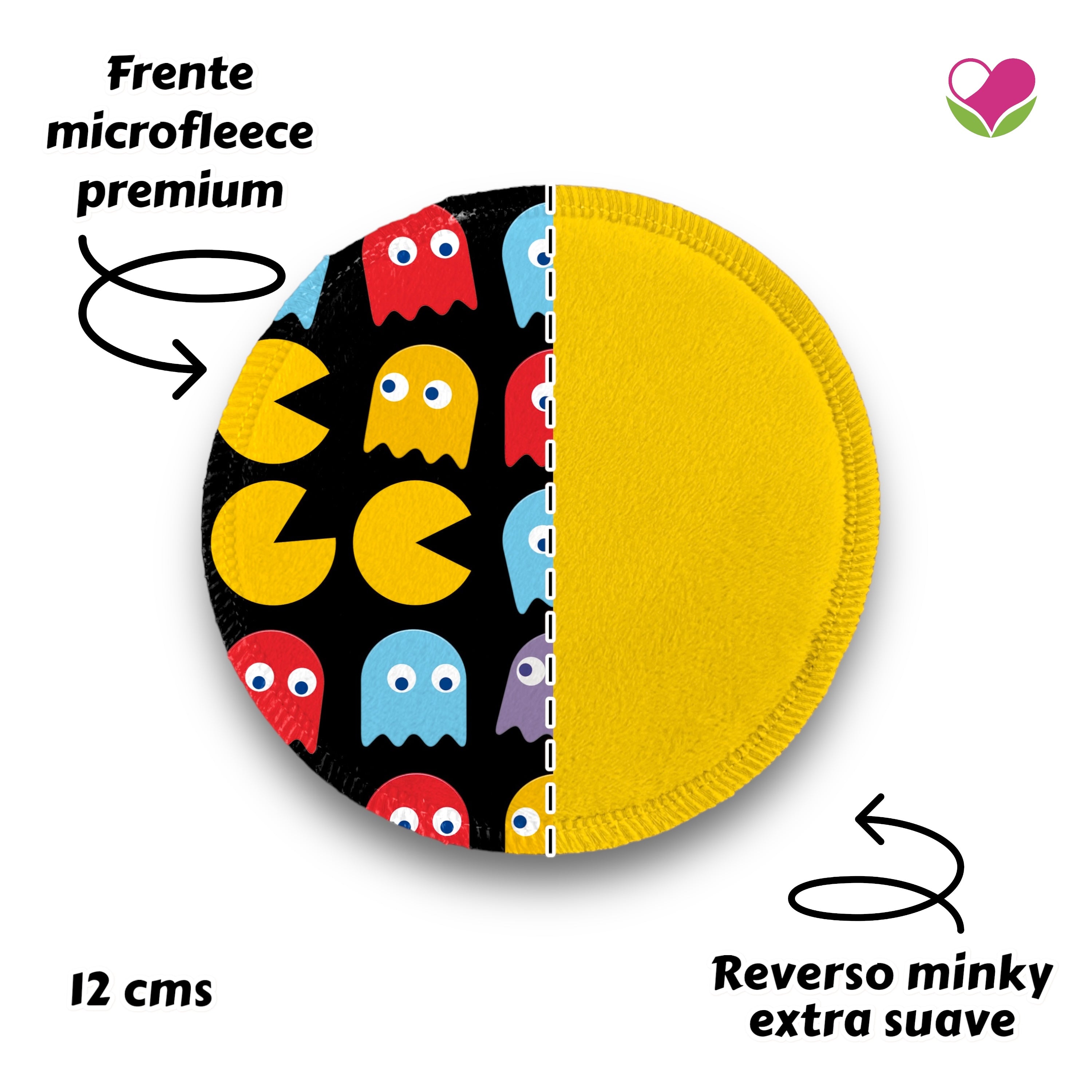Desmaquillantes pac man pack 5 piezas 12 cms