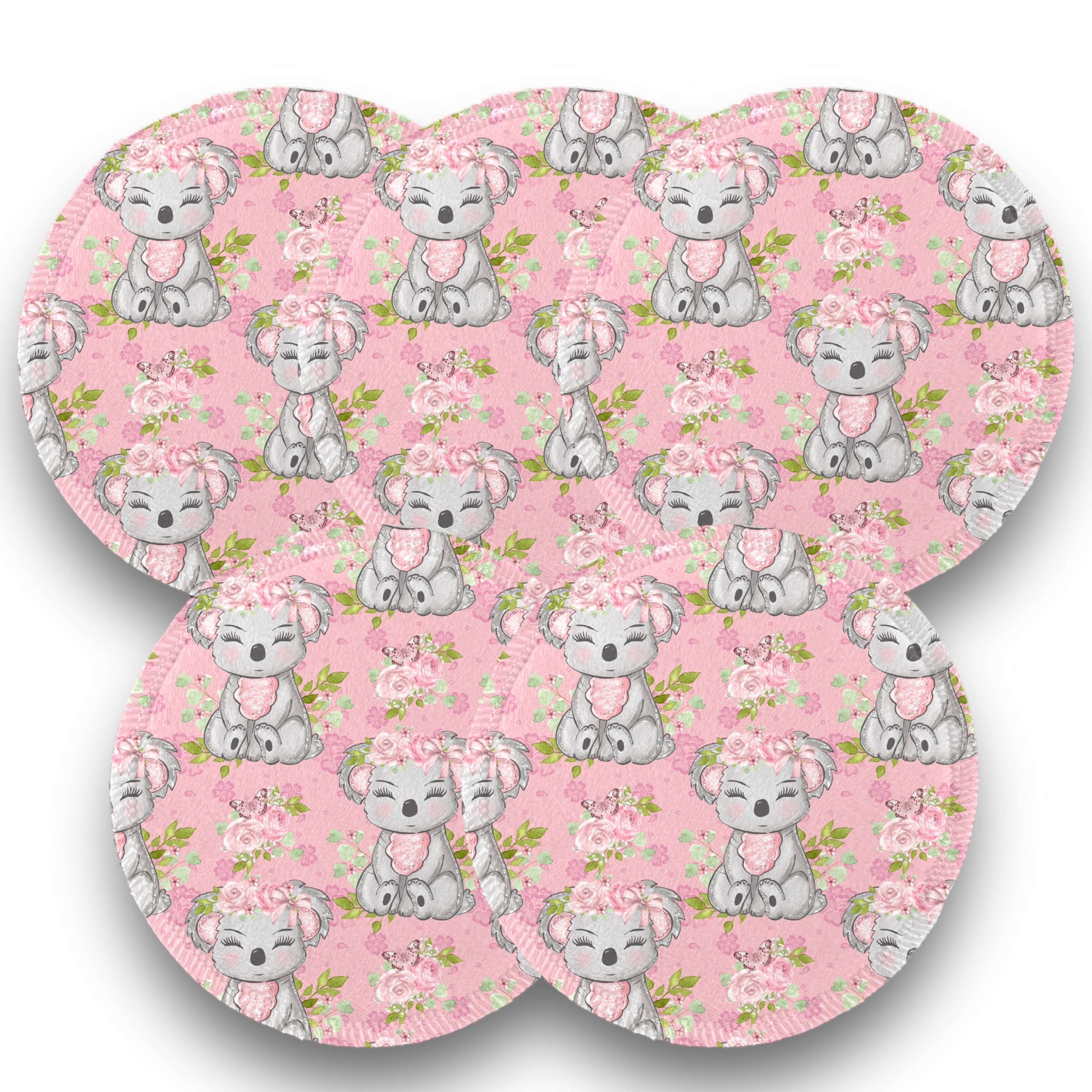Desmaquillantes panda flores pack 5 piezas 12 cms