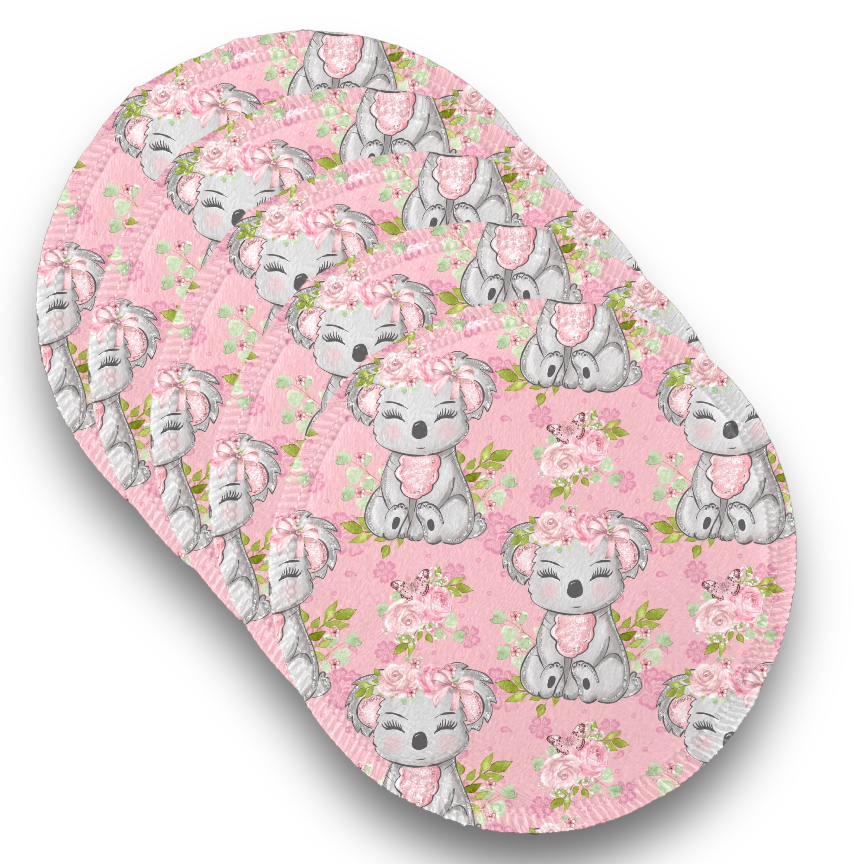 Desmaquillantes panda flores pack 5 piezas 12 cms