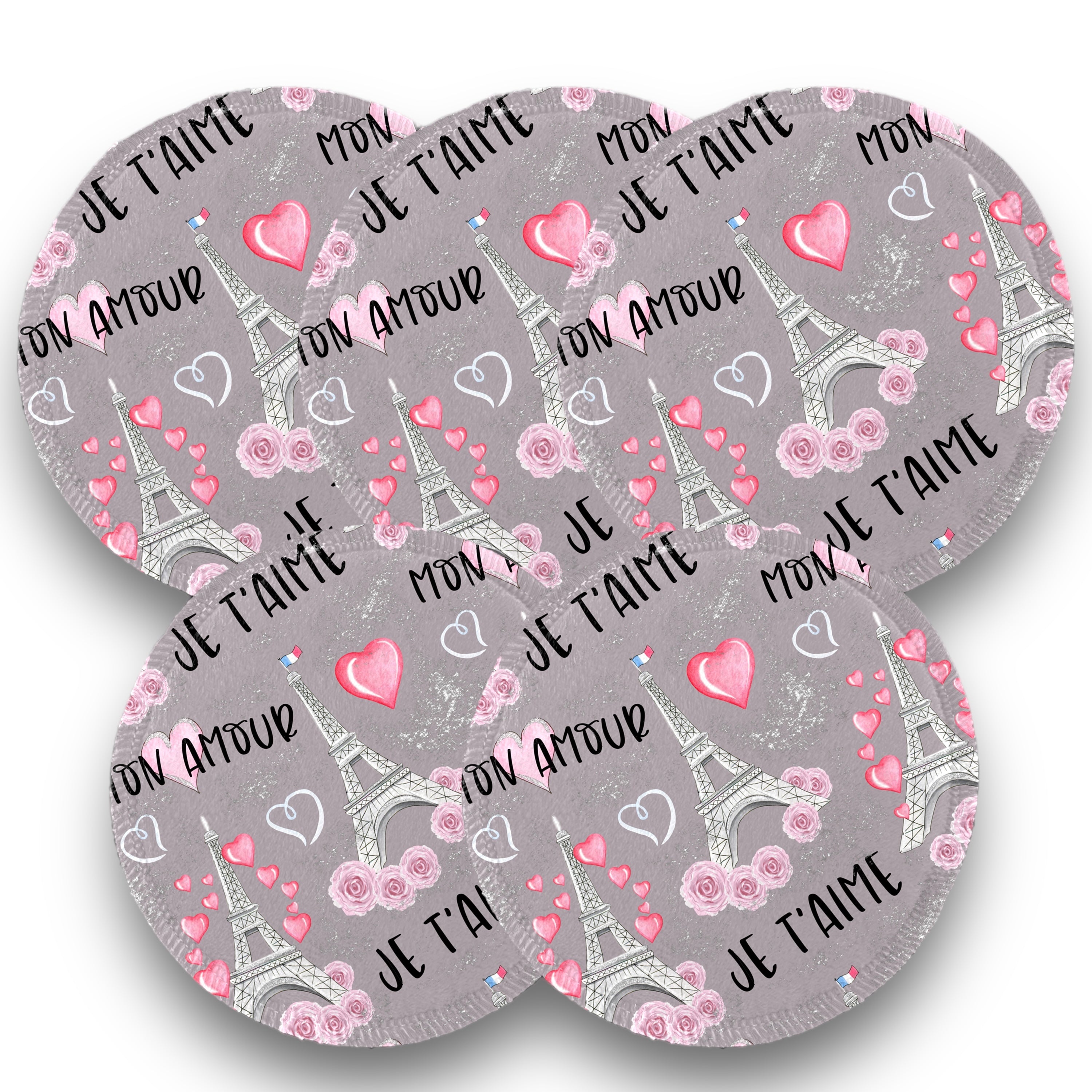 Desmaquillantes paris gris pack 5 piezas 12 cms