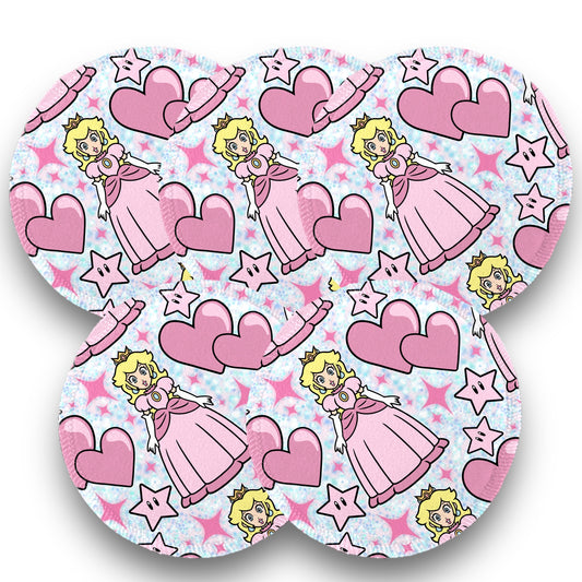 Desmaquillantes princesa peach pack 5 piezas 12 cms