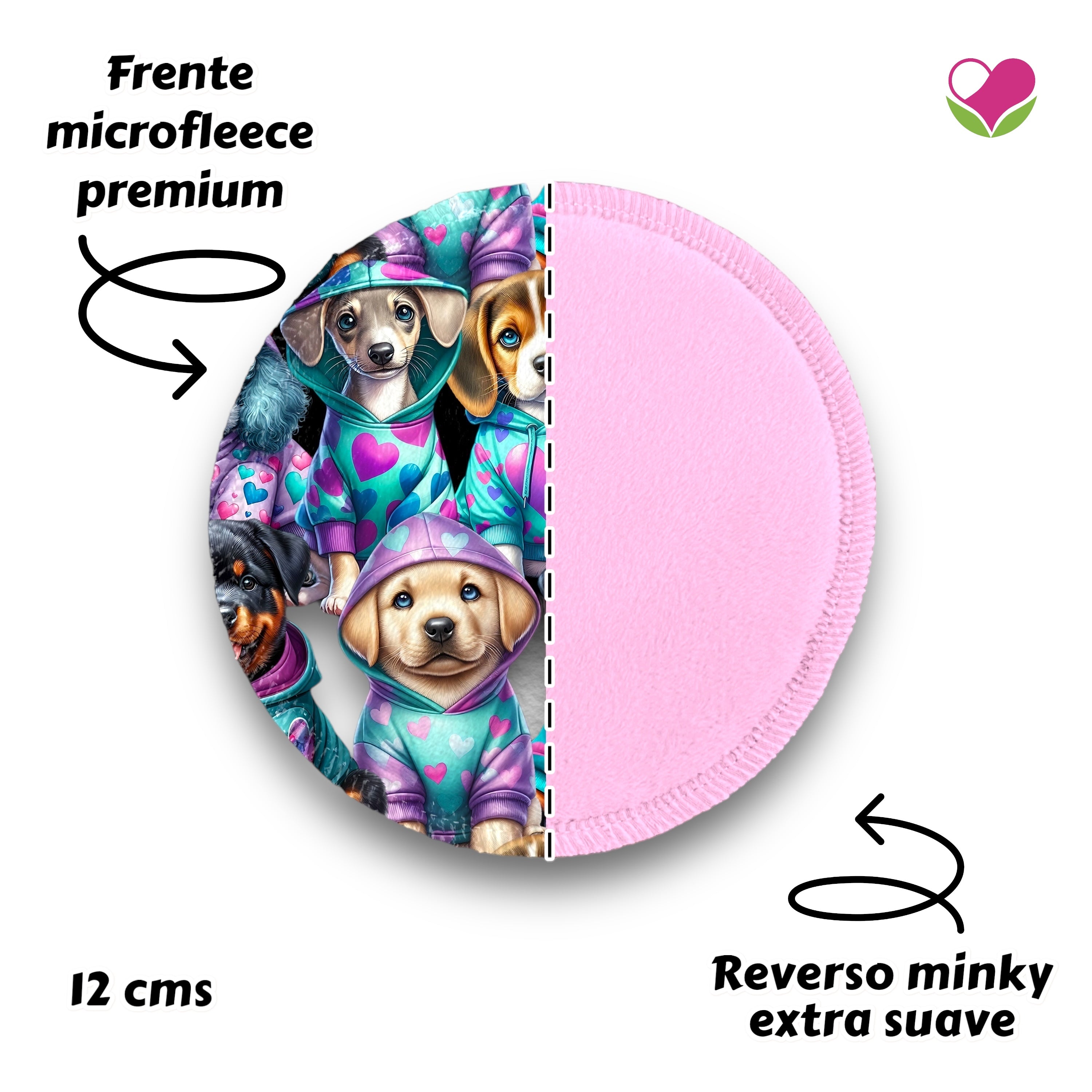 Desmaquillantes perritos cute pack 5 piezas 12 cms