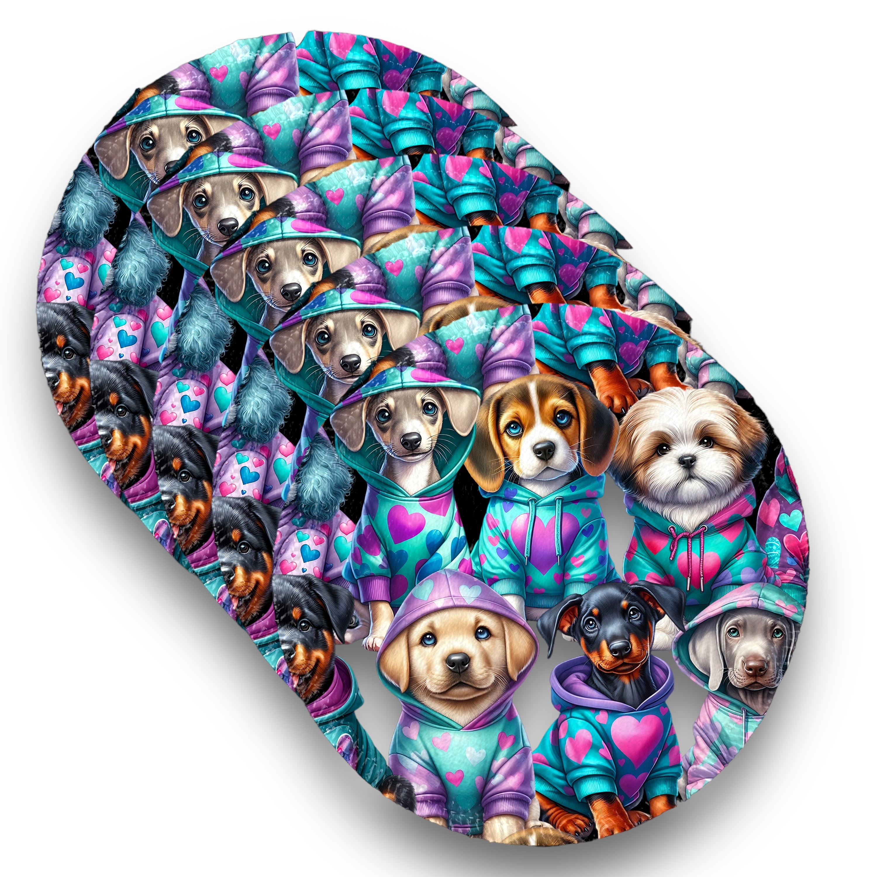 Desmaquillantes perritos cute pack 5 piezas 12 cms