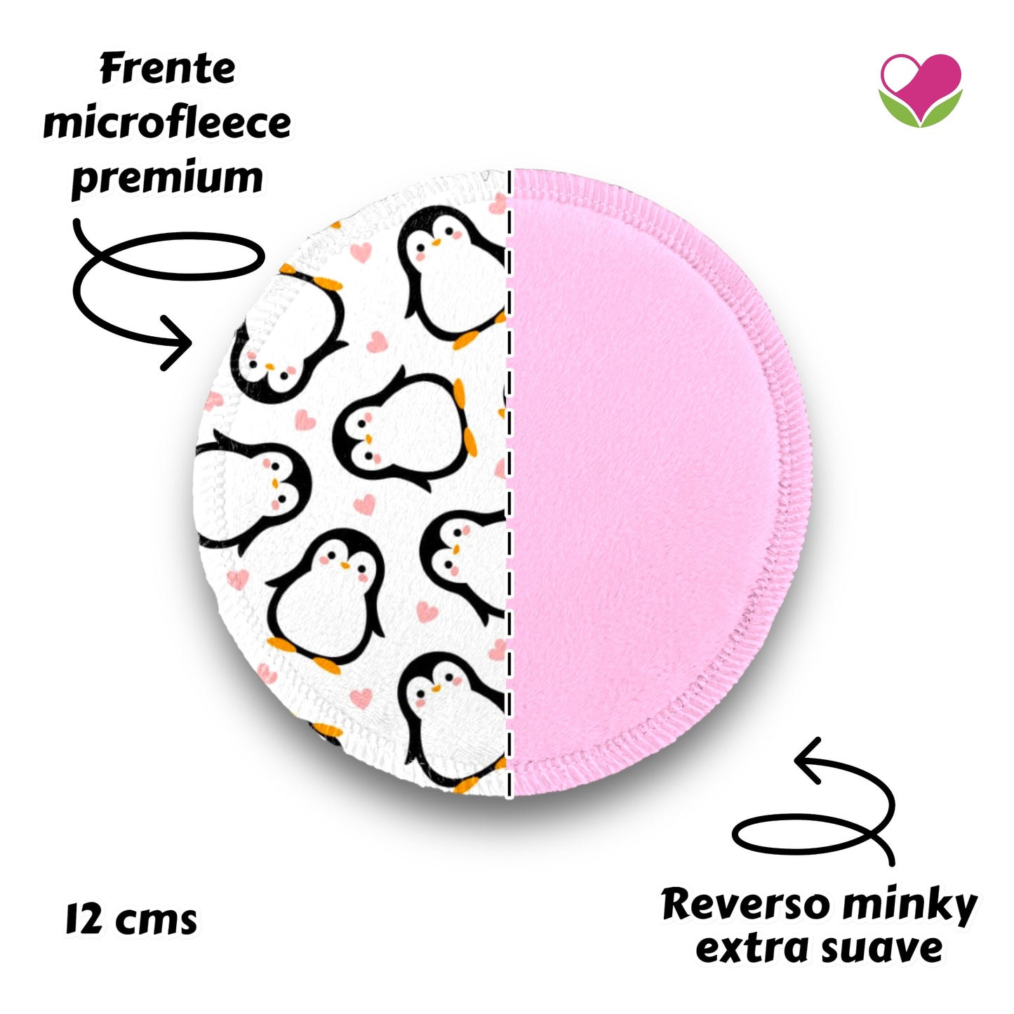 Desmaquillantes pingüinos pack 5 piezas 12 cms