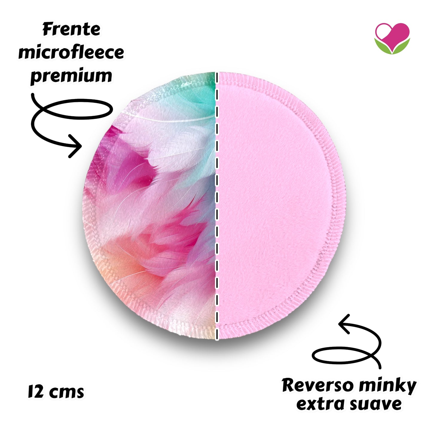 Desmaquillantes plumas pastel pack 5 piezas 12 cms