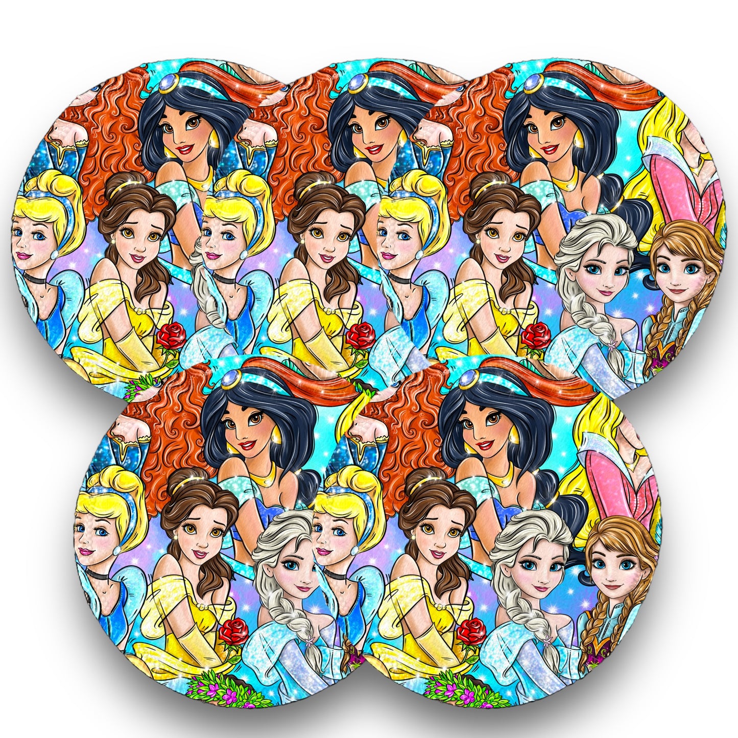 Desmaquillantes princesas agua pack 5 piezas 12 cms