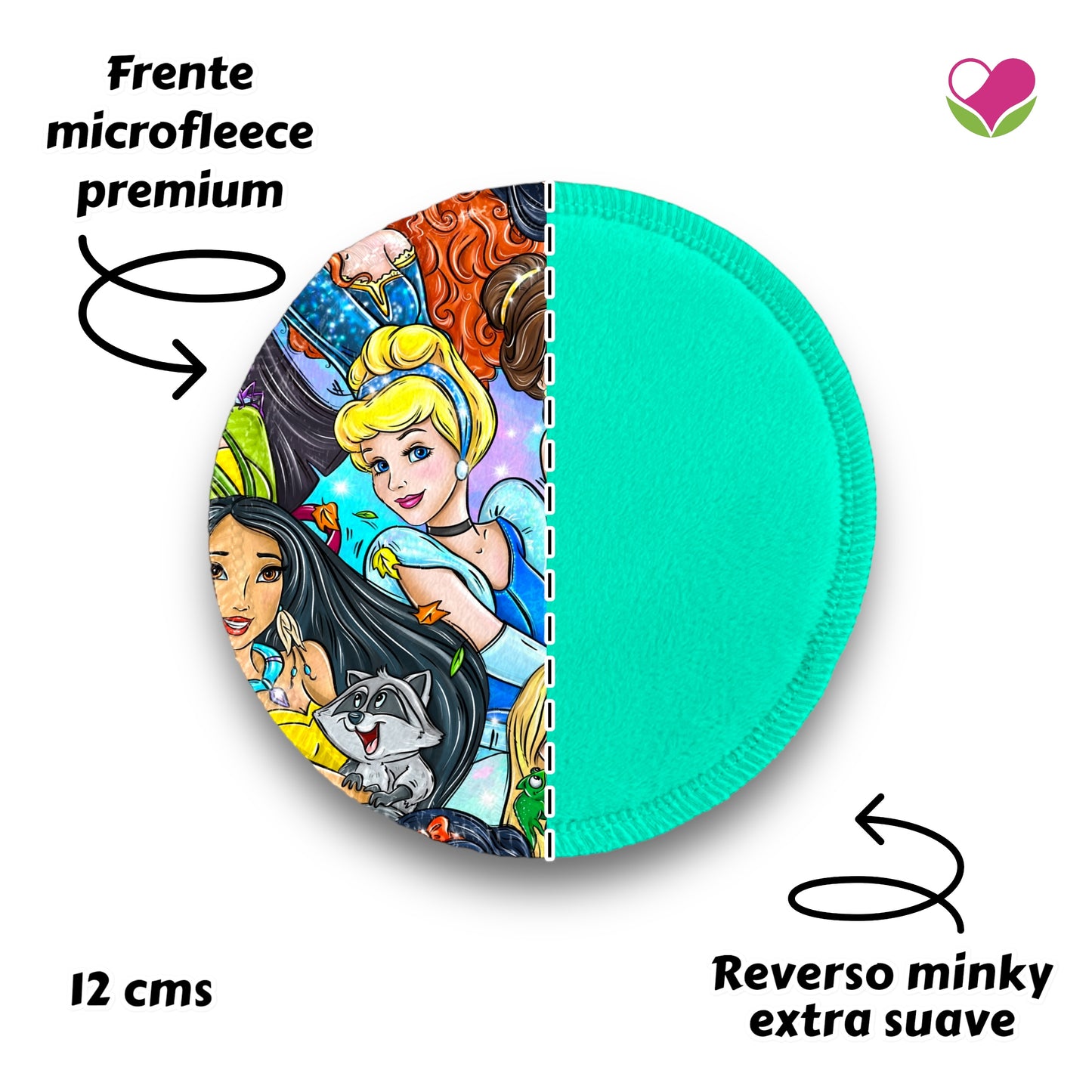 Desmaquillantes princesas agua pack 5 piezas 12 cms