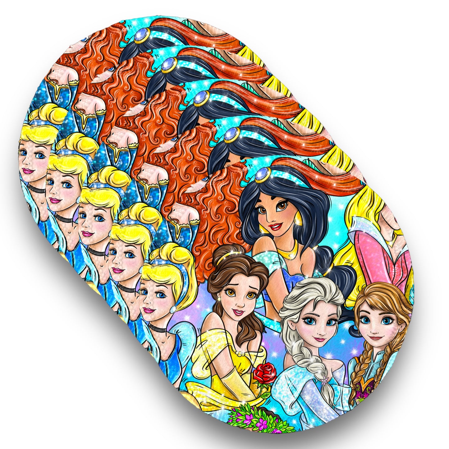 Desmaquillantes princesas agua pack 5 piezas 12 cms