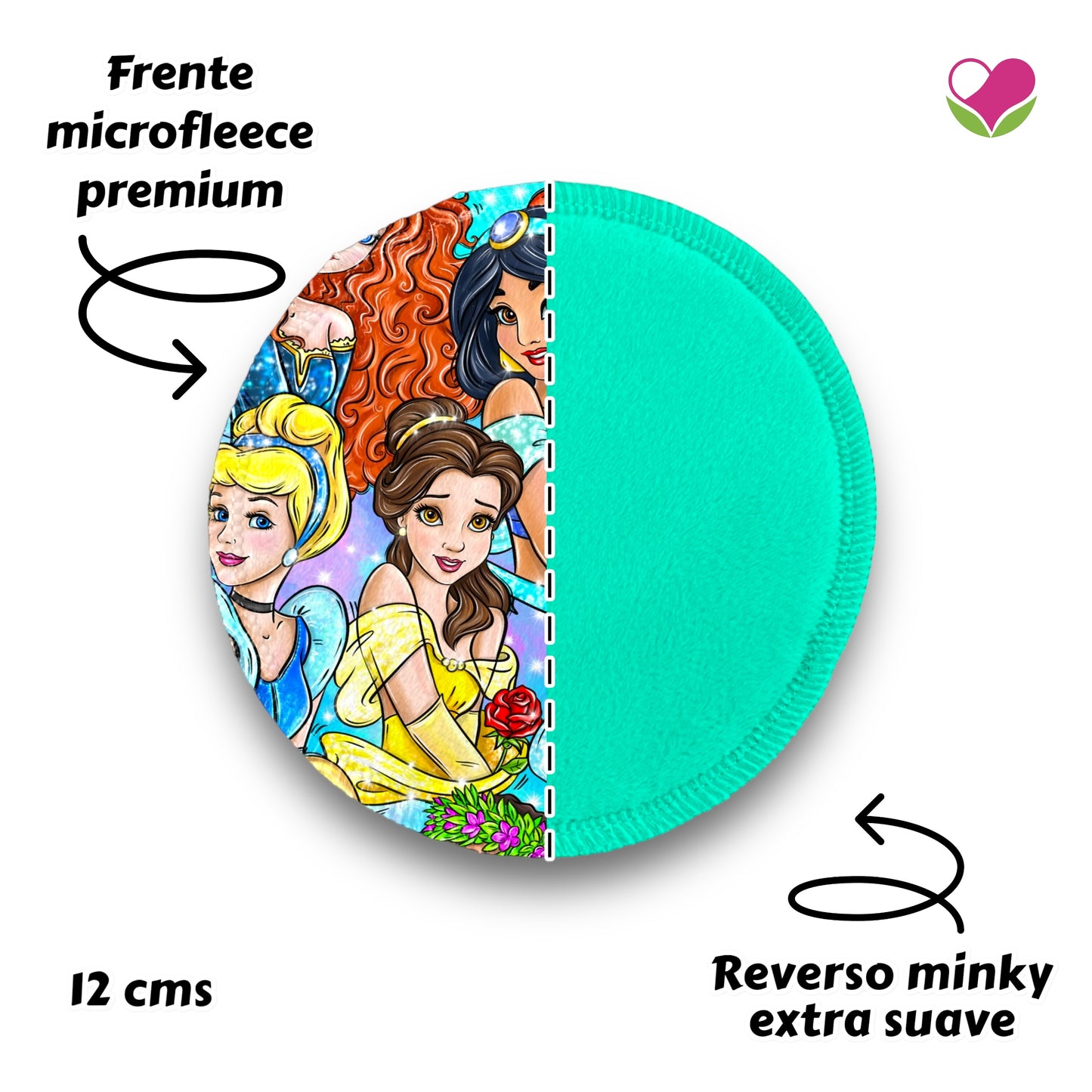 Desmaquillantes princesas agua pack 5 piezas 12 cms