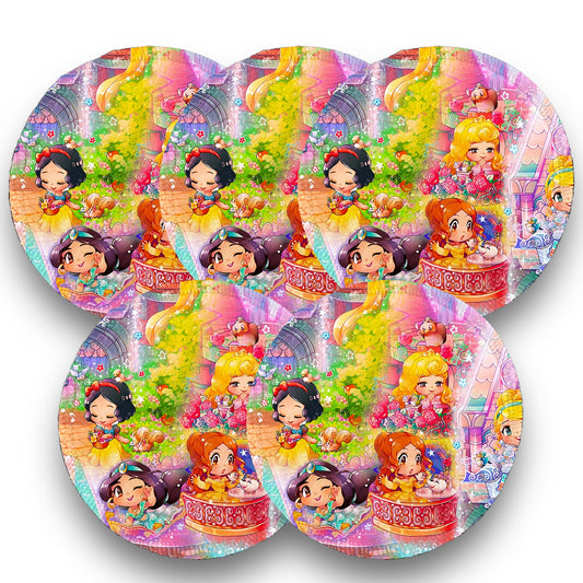 Desmaquillantes princesas castle pack 5 piezas 12 cms
