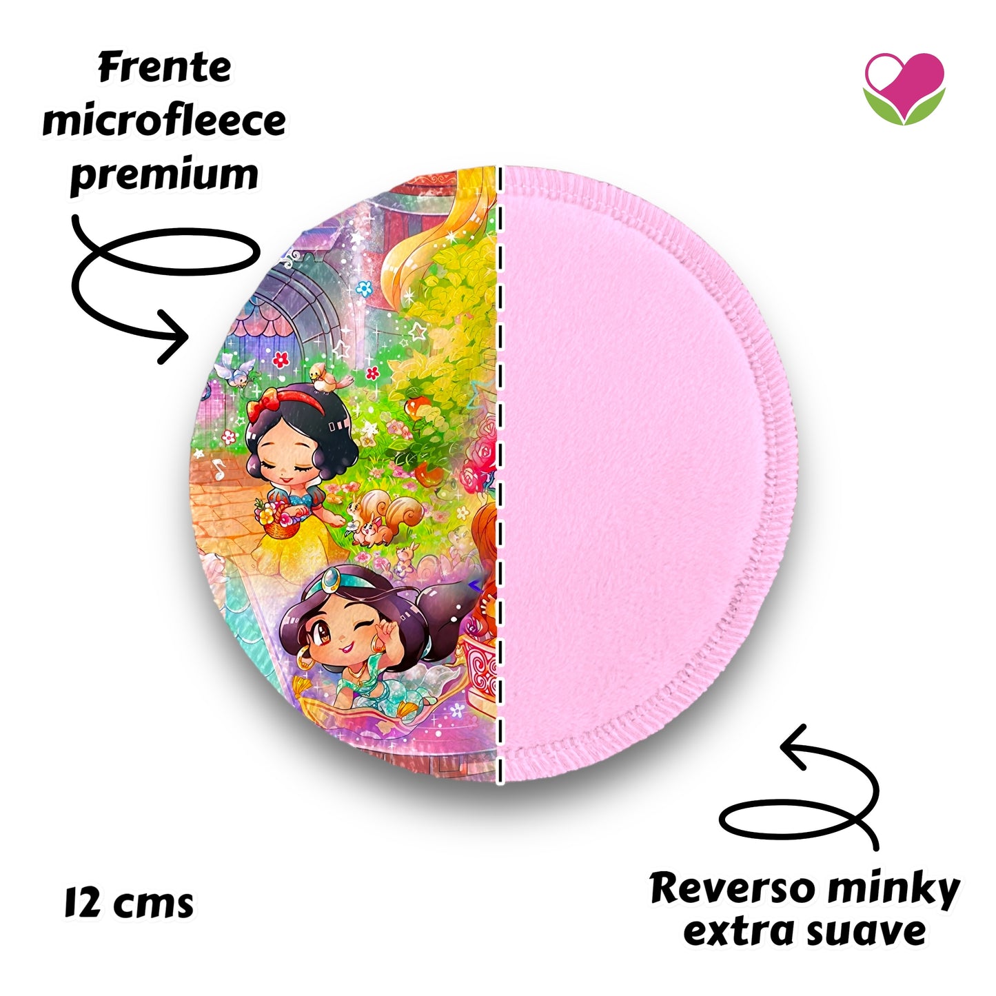 Desmaquillantes princesas castle pack 5 piezas 12 cms