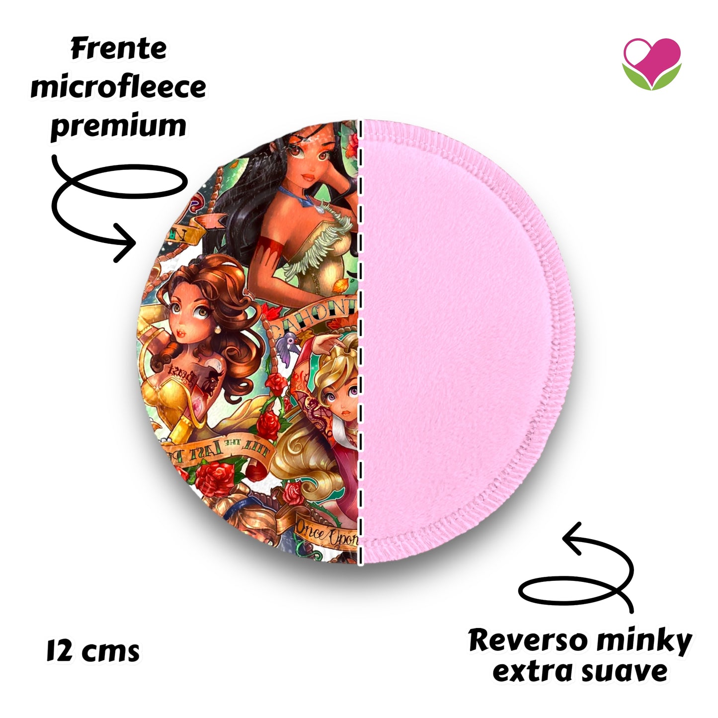 Desmaquillantes princesas gold pack 5 piezas 12 cms