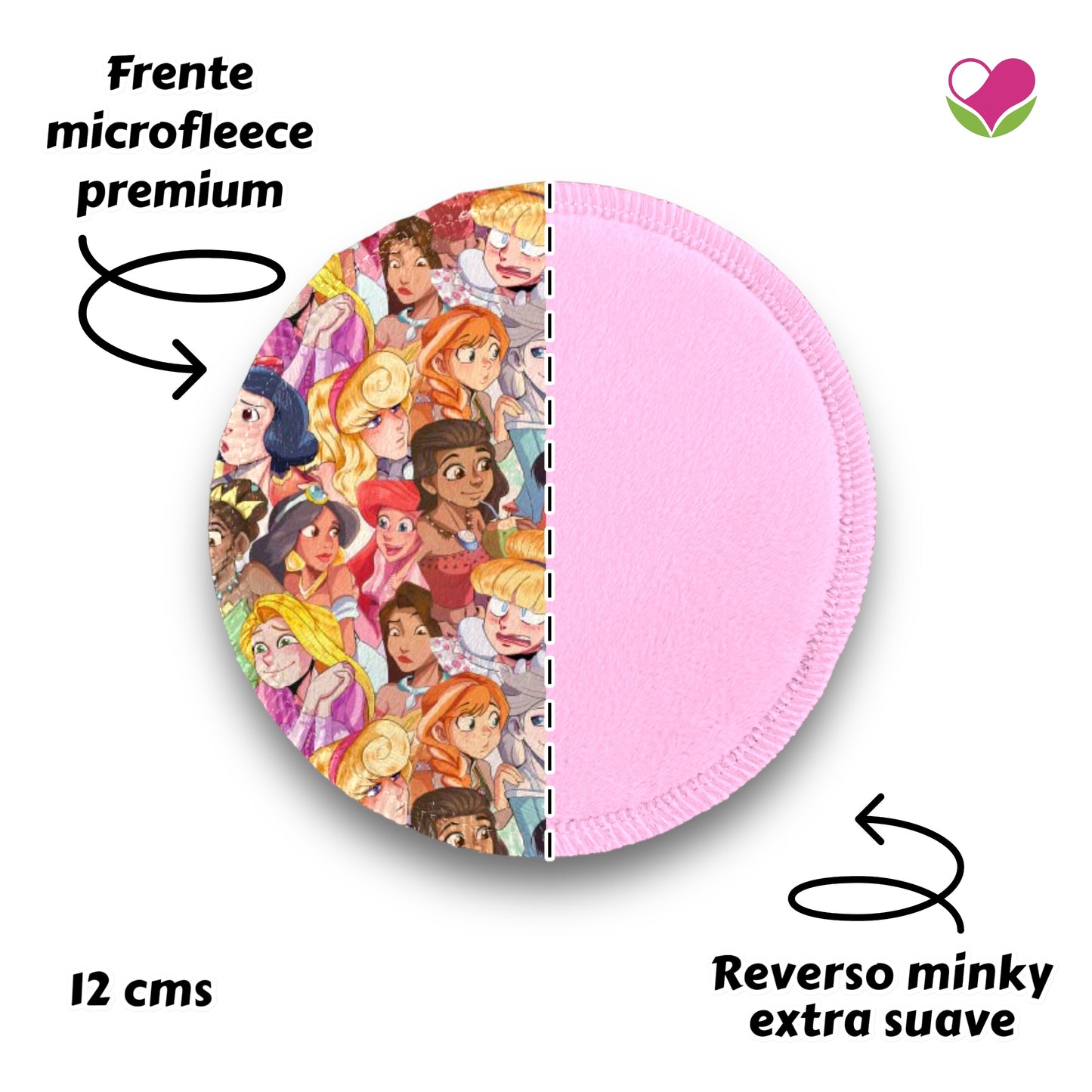 Desmaquillantes princesas muecas pack 5 piezas 12 cms
