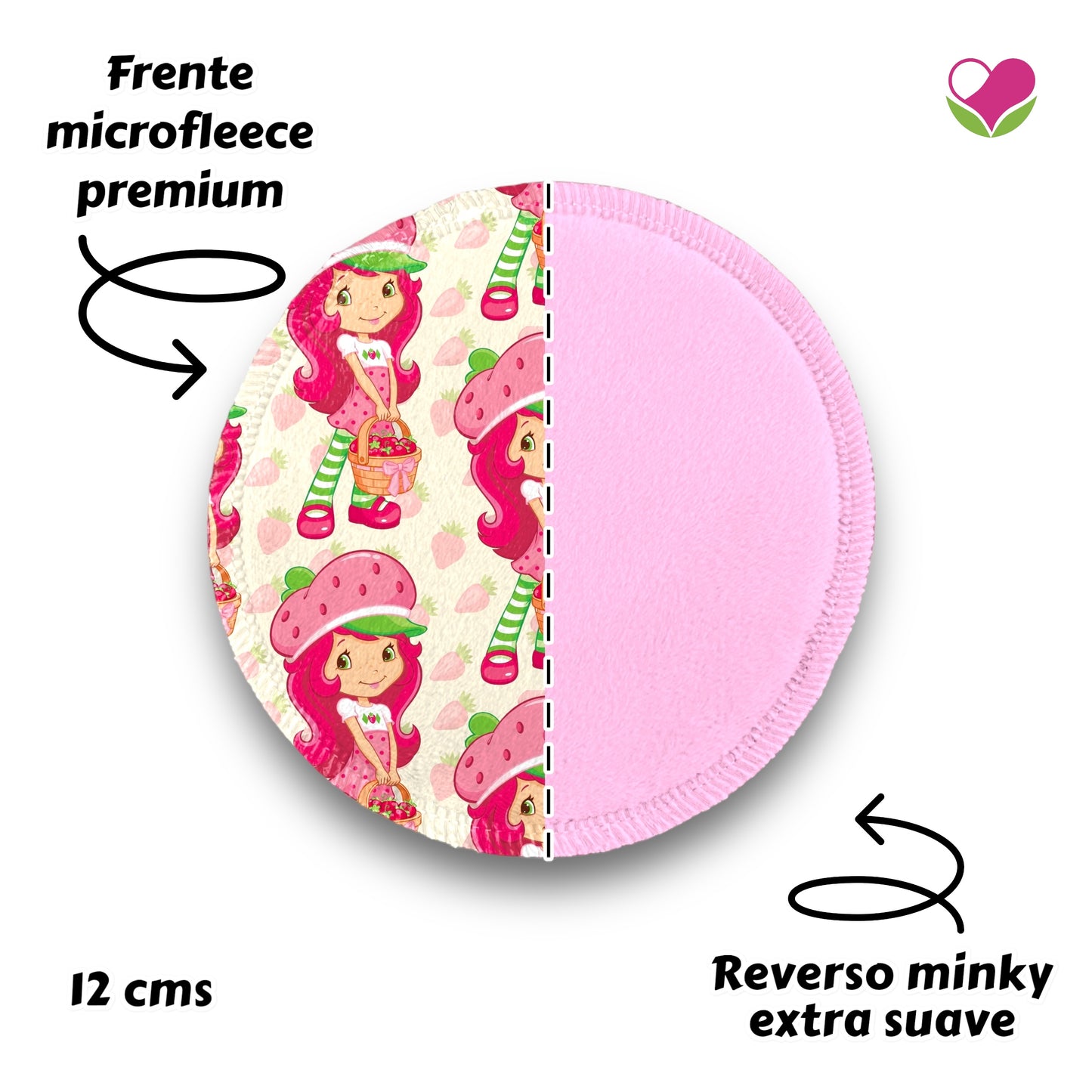 Desmaquillantes rosita fresita pack 5 piezas 12 cms