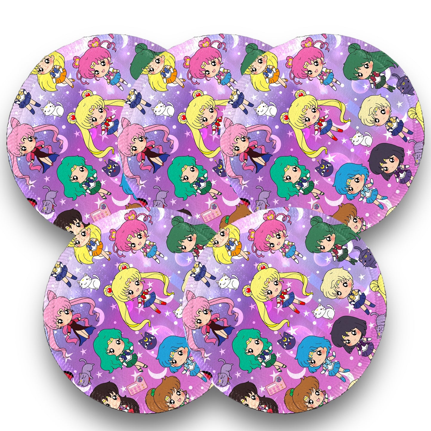 Desmaquillantes sailor moon pack 5 piezas 12 cms