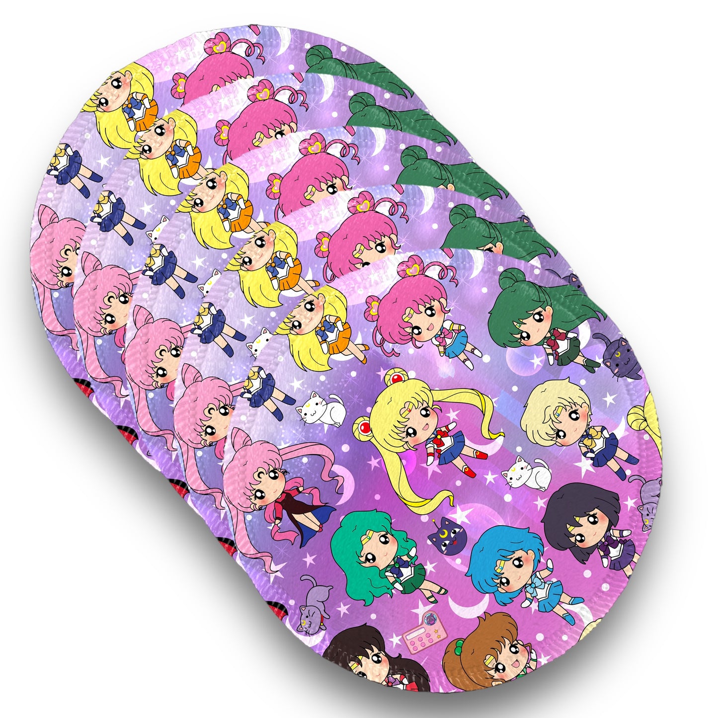 Desmaquillantes sailor moon pack 5 piezas 12 cms