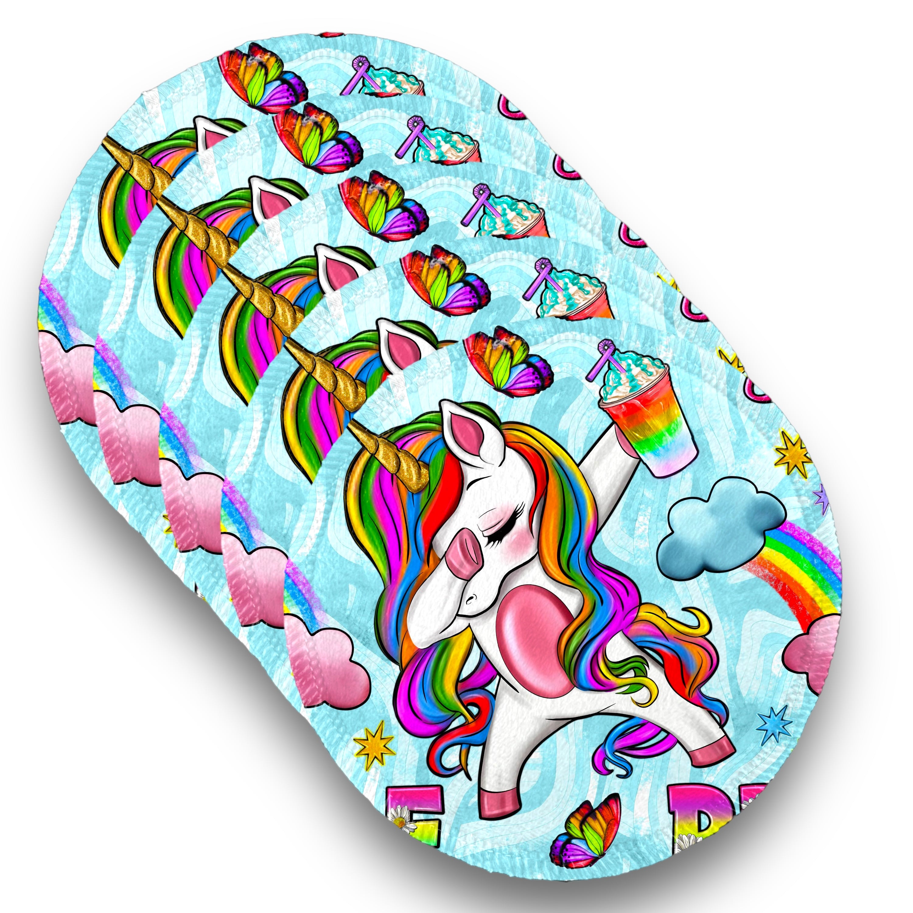 Desmaquillantes unicornios pride pack 5 piezas 12 cms