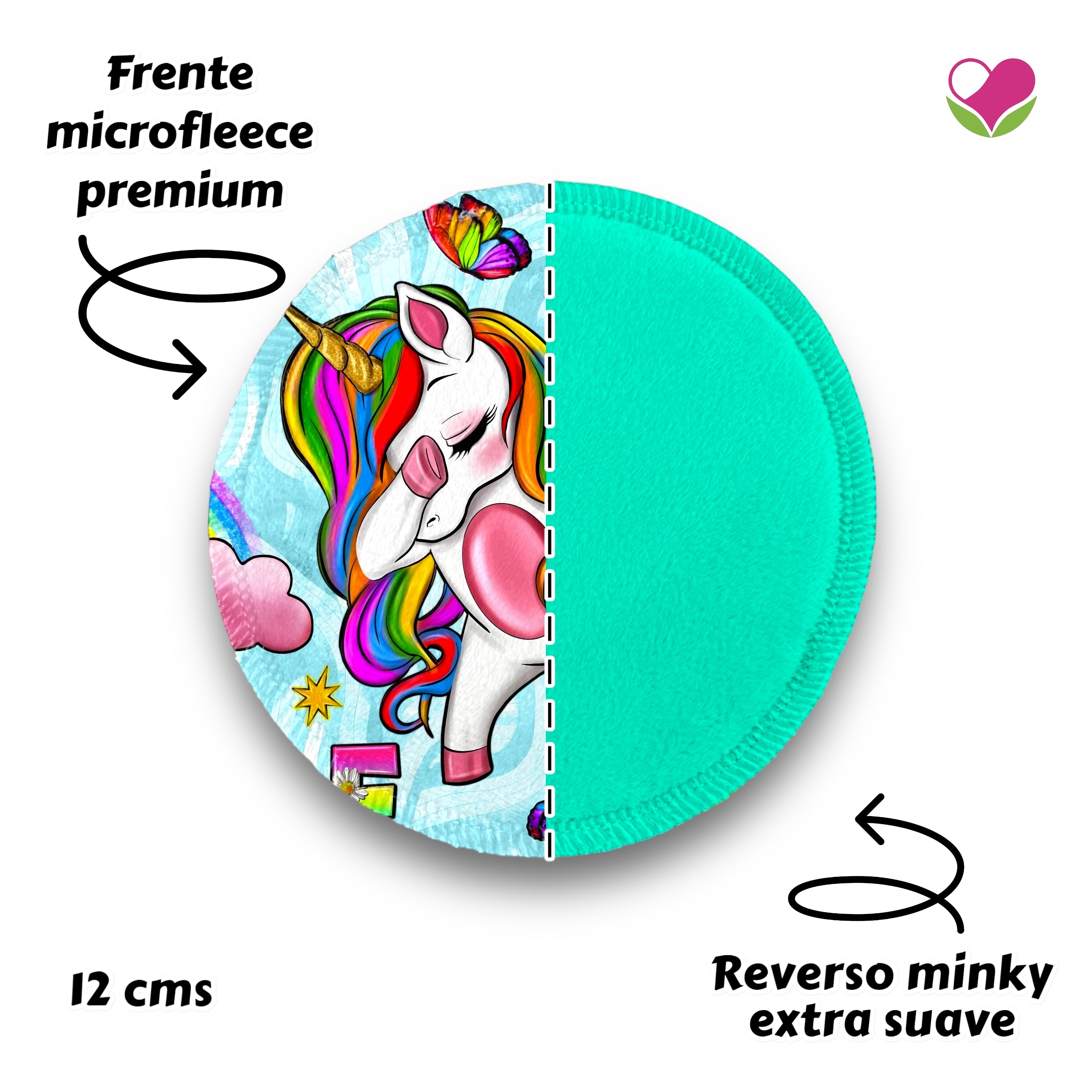 Desmaquillantes unicornios pride pack 5 piezas 12 cms