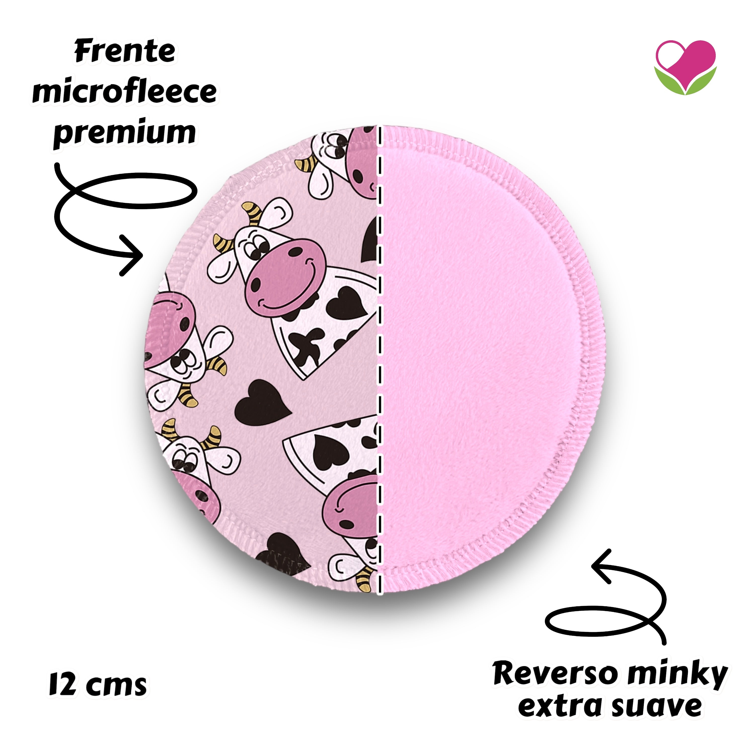 Desmaquillantes vaquitas  pack 5 piezas 12 cms