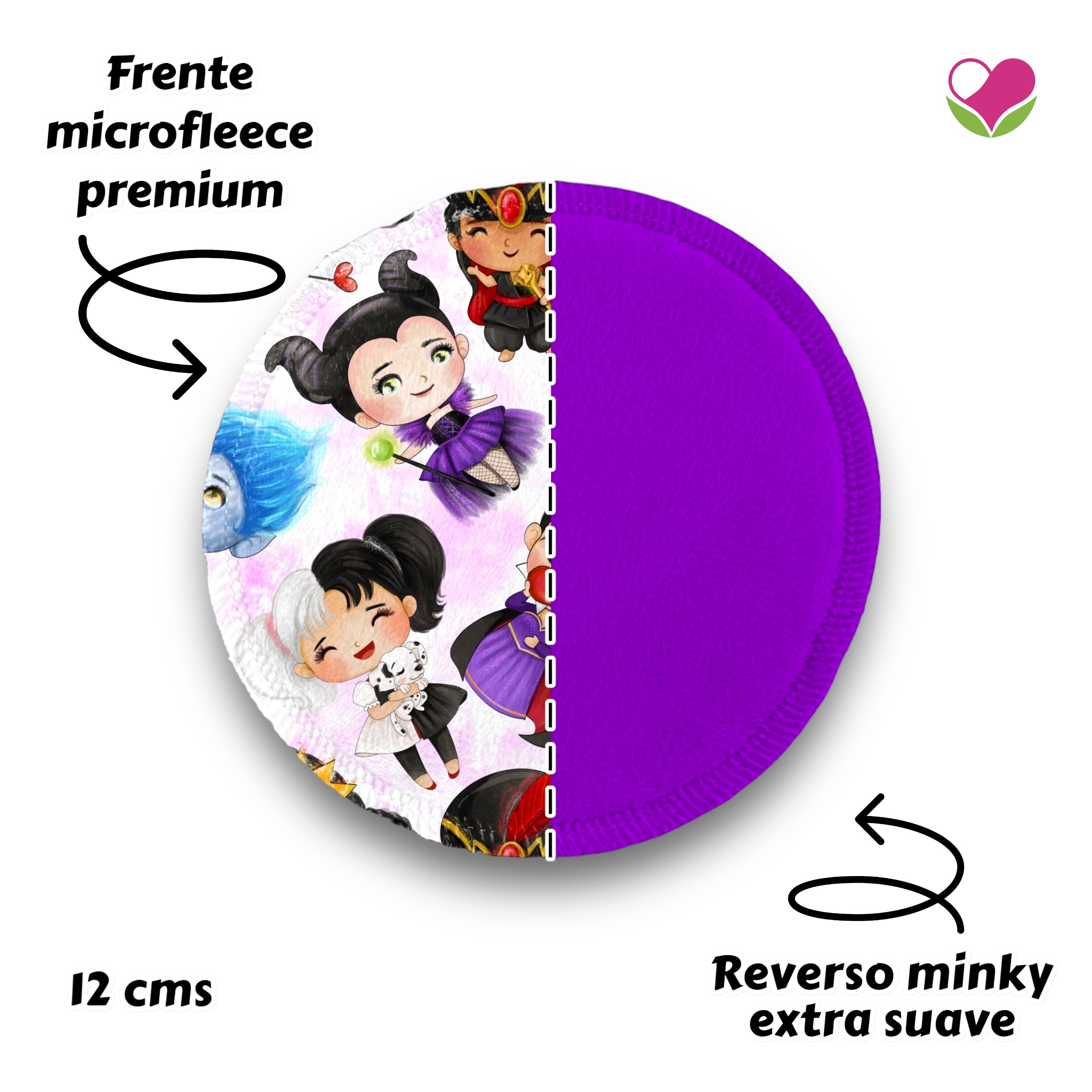Desmaquillantes villanas pack 5 piezas 12 cms