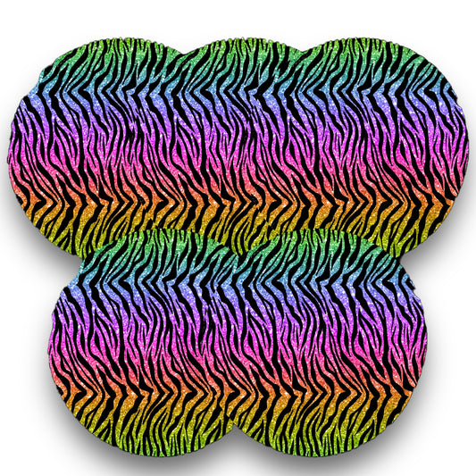 Desmaquillantes zebra glitter pack 5 piezas 12 cms