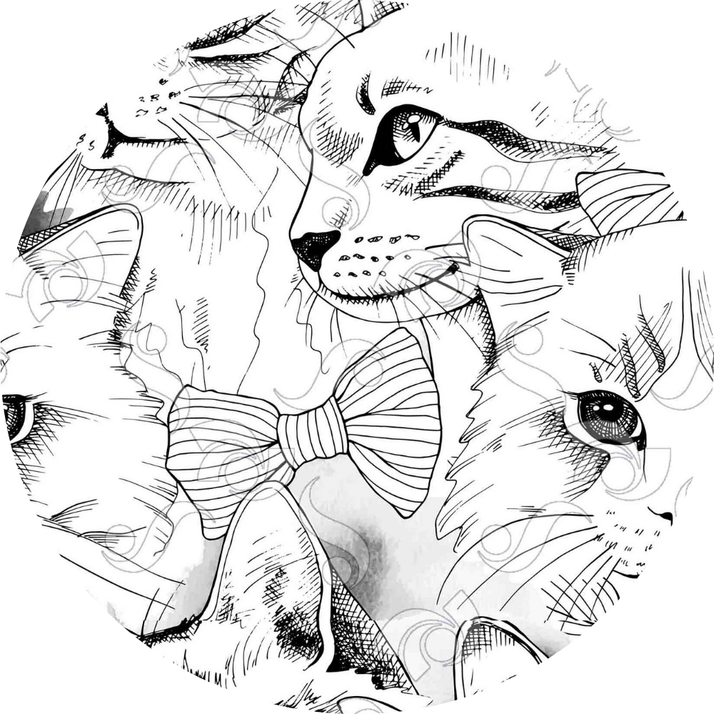Mandil gatos blanco