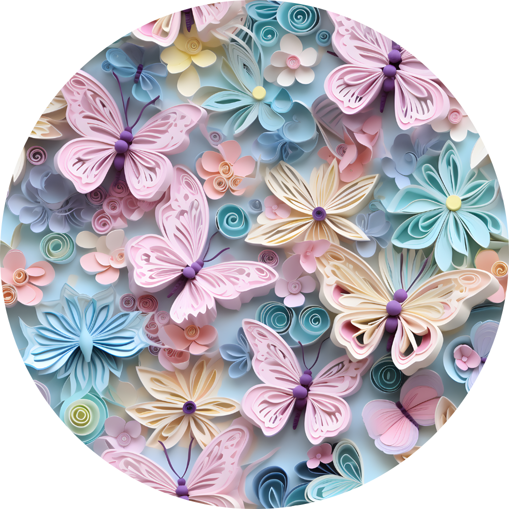 Mandil mariposas papel