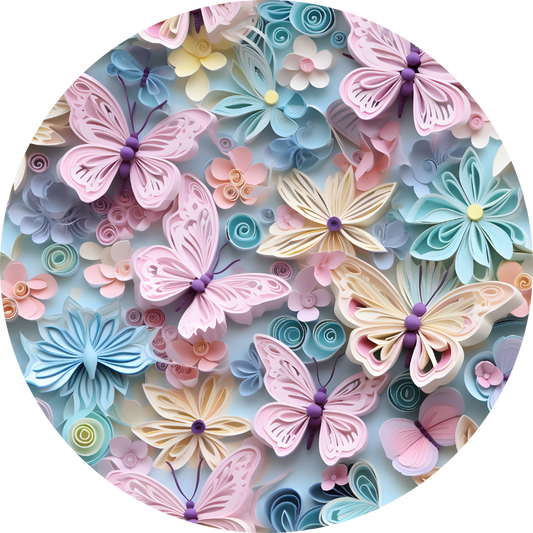 Mandil mariposas papel