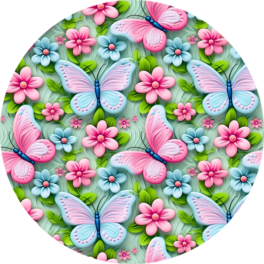 Mandil mariposas pastel