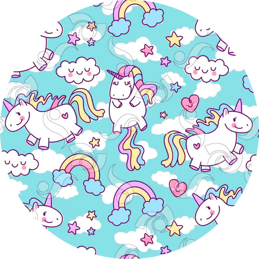 Mandil unicornios cielo