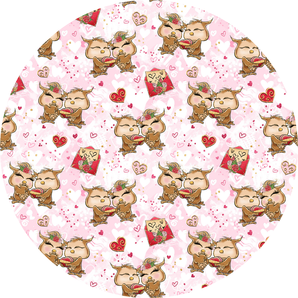 Mandil búhos enamorados