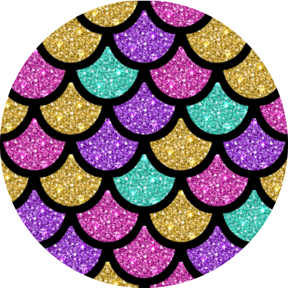 Mandil escamas morado agua