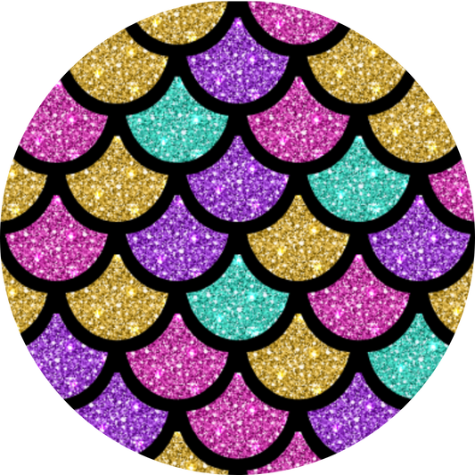 Mandil escamas morado agua