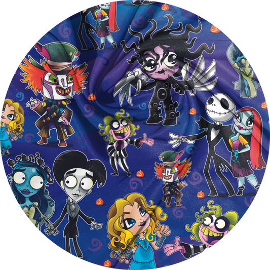 Mandil Tim Burton morado