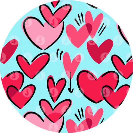 Mandil corazones agua